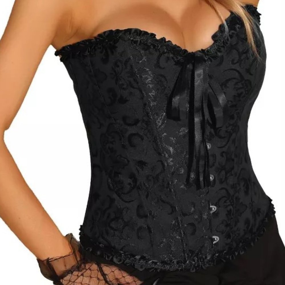 Victorian Style (4XL) Strapless Lace Up Bustier Overbust Corset